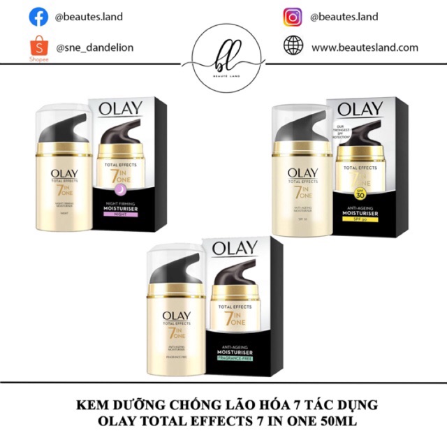 [Mã 2611TIEUDUNG100K giảm 8% đơn 500K] [UK] Kem dưỡng da Olay Total Effect 7 in 1 Moisturiser | BigBuy360 - bigbuy360.vn