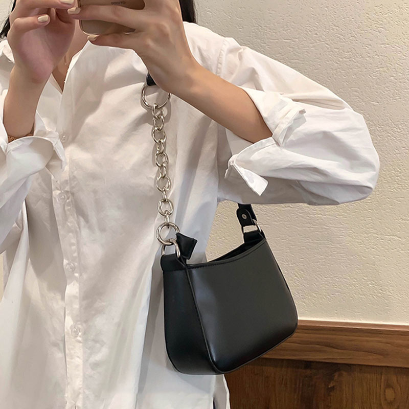 Túi đeo vai da PU có khóa kéo phong cách Hàn Quốc cổ điển thời trang dễ phối đồ cho nữ | BigBuy360 - bigbuy360.vn