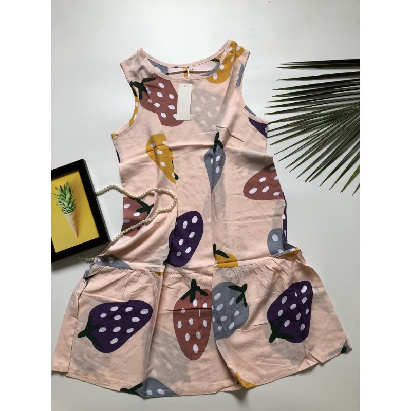 Đầm lanh đầm tole ĐUÔI CÁ mặc ngủ free size 43kg - 60kg