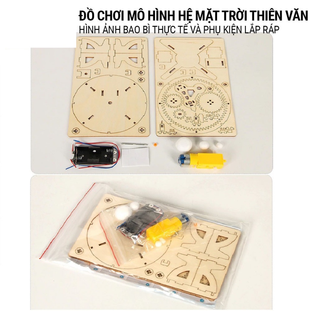 Đồ chơi sáng tạo STEM mô hình lắp ráp Hệ Mặt Trời Thiên Văn cho bé