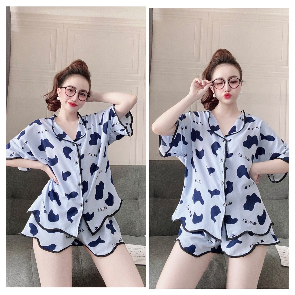 Đồ Ngủ Lụa Bigsize Pijama Nữ, Đồ Bộ Mặc Nhà  Nữ , Chất Lụa 100D Cao Cấp, fom dưới 70kg - ẢNH CHỤP THẬT