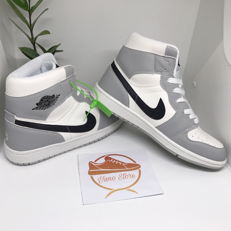 [ Hot Trend - Free Ship ] Giày thể Thao Jd1 Xám cao cổ nam/nữ cao cấp - Yuno Store | BigBuy360 - bigbuy360.vn