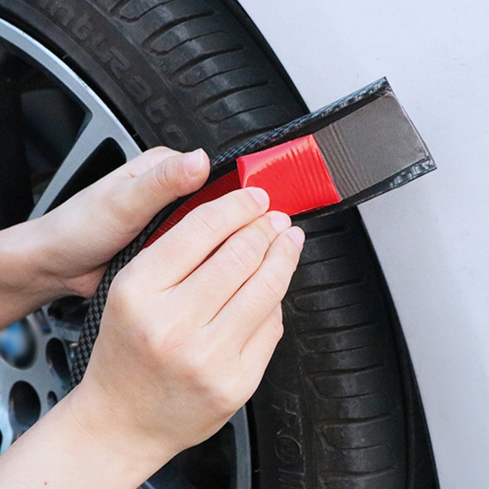 Bộ 2 Miếng dán Cao Su Xe Bánh Xe cuộn Bảo Vệ Gờ Chống va đập Chắn Bùn Xe và Bánh Xe Ô Tô sẵn keo dính