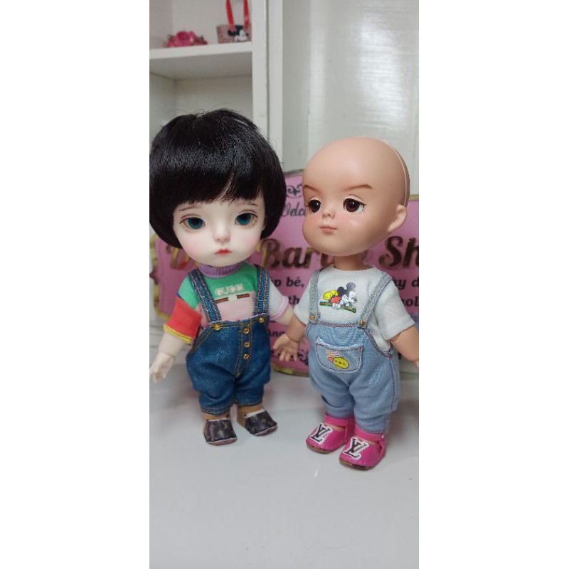 yếm jean cho búp bê 1/8 bru mong ming baboliy holala