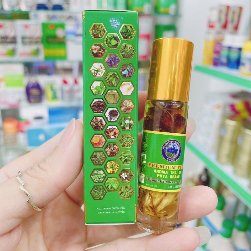 Dầu thảo dược Otop Thái Lan dầu gió nhân sâm thảo mộc Thái Lan