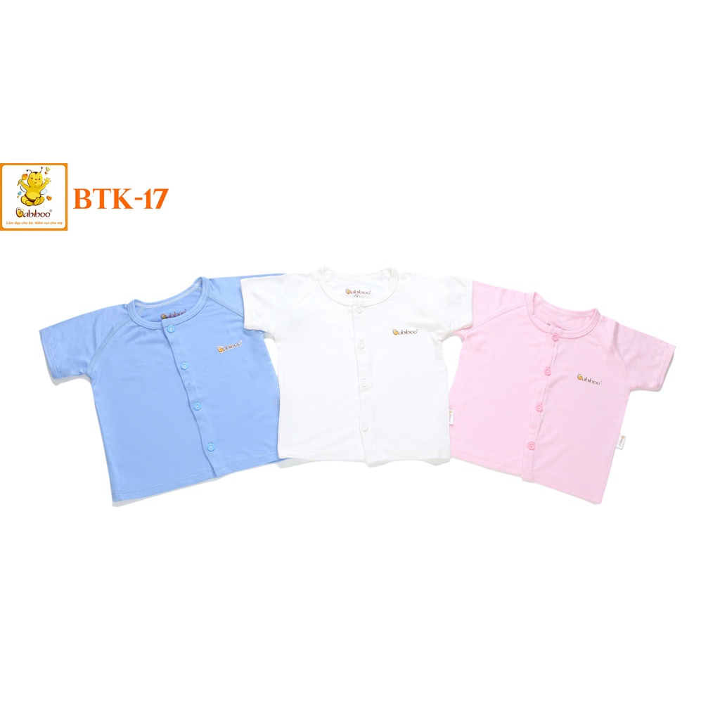 Áo sơ sinh Babiboo cài giữa ráp lăn vải visco siêu mềm mại cho bé BTK17