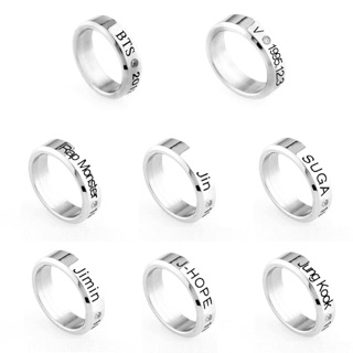Nhẫn inox điêu khắc tên BTS