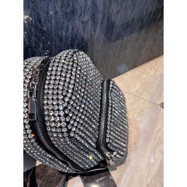 balo mini đá #wang mini sáng lấp lánh bling bling 16cm kèm hộp