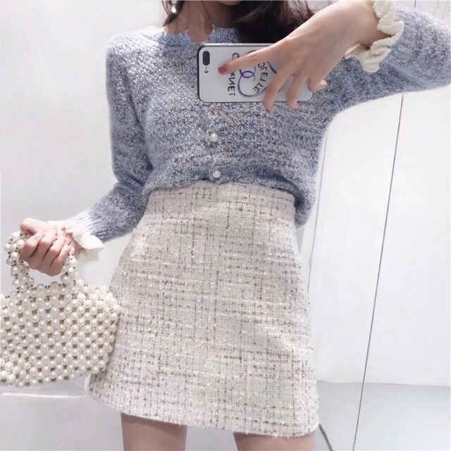 Sét áo len váy dạ