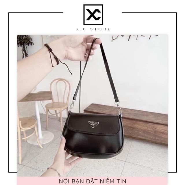 [RẺ NHẤT SHOPEE] Túi Prada đeo vai kẹp nách nữ XC-07 da mềm sang chảnh