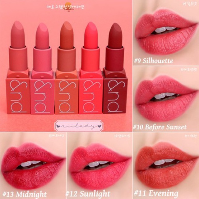 Son Thỏi Lì Romand Zero Gram Matte Sunset Edition