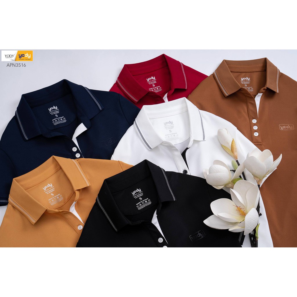 Aó Polo Nữ YODY Coolmax Lacoste Có Cổ Chống Tia UV, Kháng Khuẩn APN3516