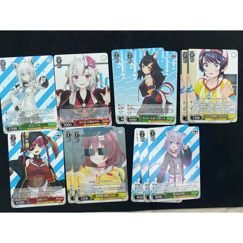 Thẻ bài Weiss Schwarz Hololive-Fubuki, Ayame, Mio,Subaru, Marine, Korone, Okayu JP- foil C và U