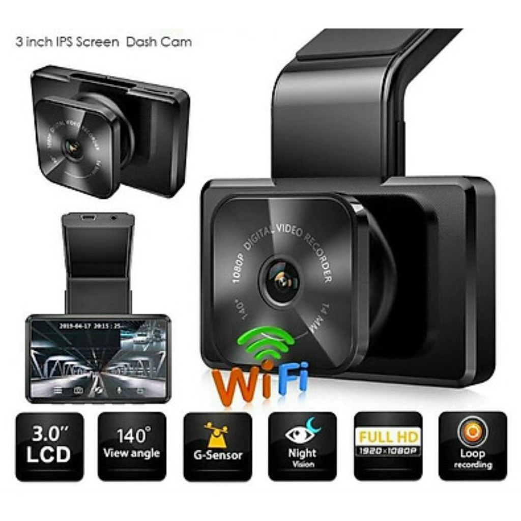 Camera hành trình K10 cho ô tô-tặng miếng dán chống đọng nước trên gương