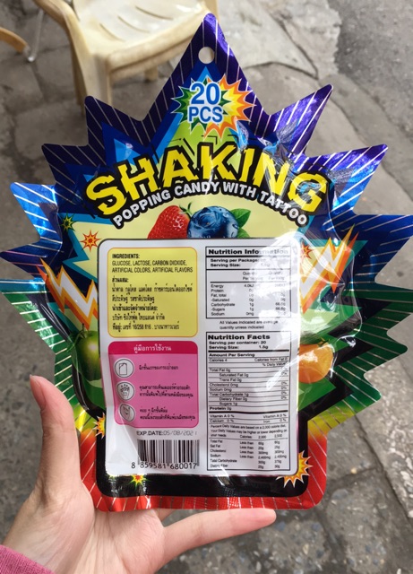 Kẹo Nổ Shaking Hoa Quả Thái Lan Mix Túi 20 cái