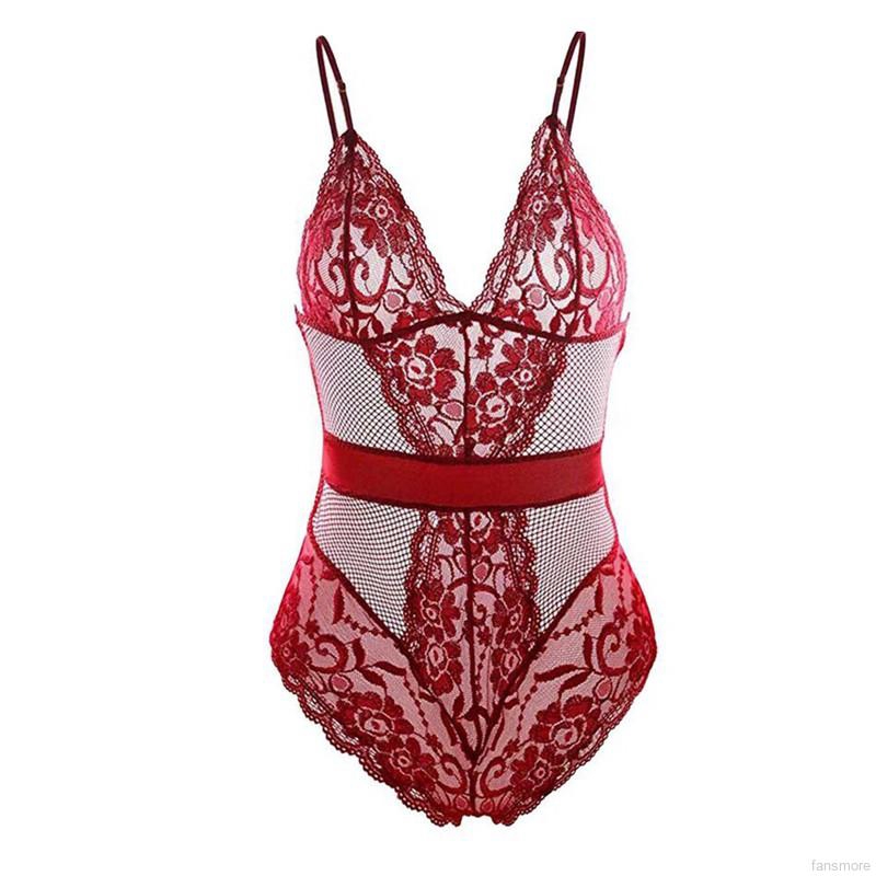 Bodysuit phối ren trơn màu phong cách quyến rũ dành cho nữ | BigBuy360 - bigbuy360.vn