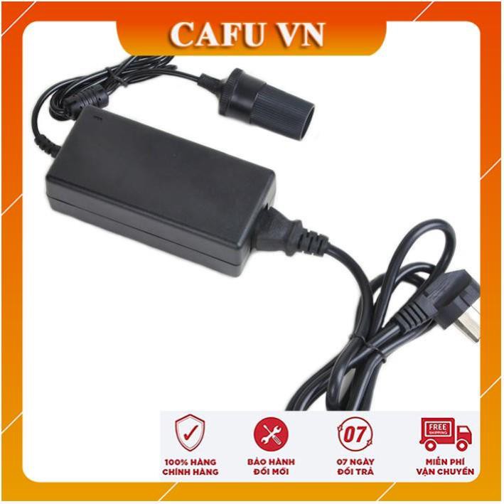 Bộ chuyển đổi nguồn chuyển đổi nguồn điện 220V sang 12V đầu tẩu thuốc chân tẩu đen - CAFU VN