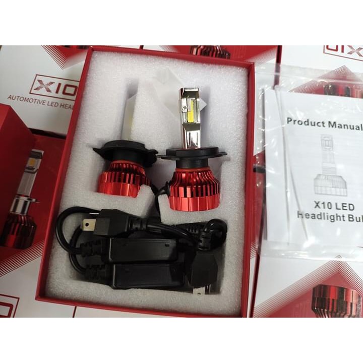 Bộ 2 bóng LED Mitra X10 chân H4 thế hệ mới sáng hơn và tốt hơn