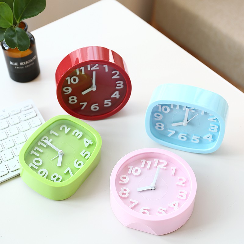Đồng Hồ Báo Thức Kiểu Hoạt Hình Xinh Xắn Phong Cách Hàn Quốc