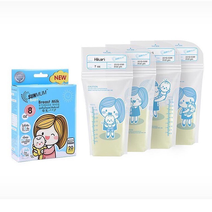 [Chính hãng] [Nguyên tem] Túi Trữ sữa Sunmum Thailand