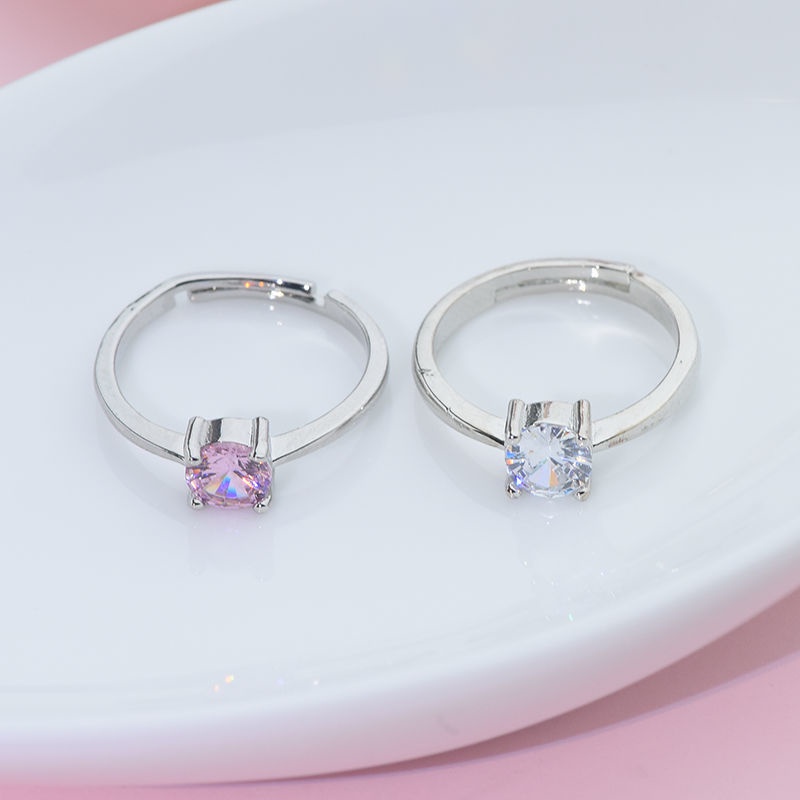 Nhẫn Bạc S925 Đính Đá Zircon Sang Trọng Không Gây Dị Ứng Cho Nữ