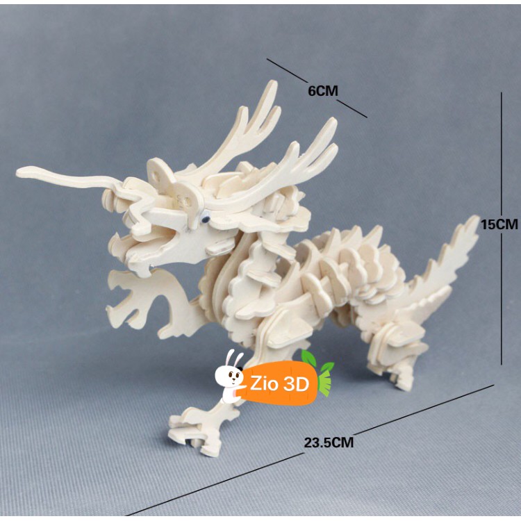 Mô hình lắp ráp gỗ 3D Con rồng