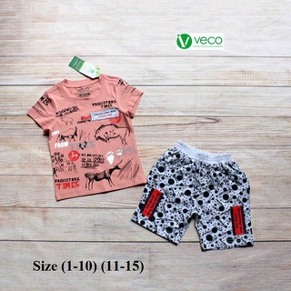 [ Màu lạ, giá sốc] Bộ thun bé trai veco 28-32kg