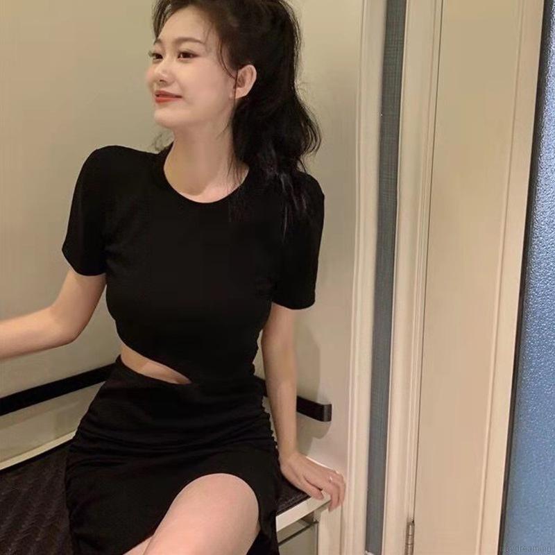 Đầm Body Tay Ngắn Cổ Tròn Thiết Kế Ôm Sát Tôn Dáng | BigBuy360 - bigbuy360.vn