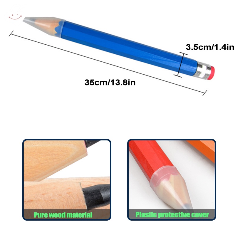 Bút Chì Khổng Lồ Bằng Gỗ 35cm 35cm Dành Cho Học Sinh