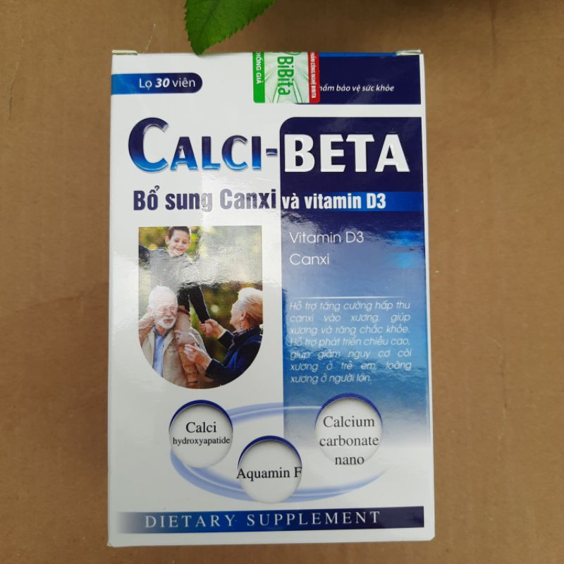 Viên uống canxi tảo biển đỏ - CALCI-BETA bổ sung canxi giúp xương chắc khỏe