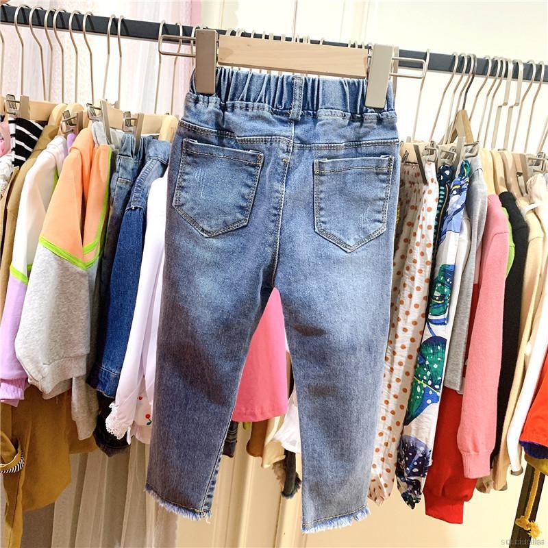 Quần Jean Skinny Dáng Bút Chì Thời Trang Cho Bé Gái