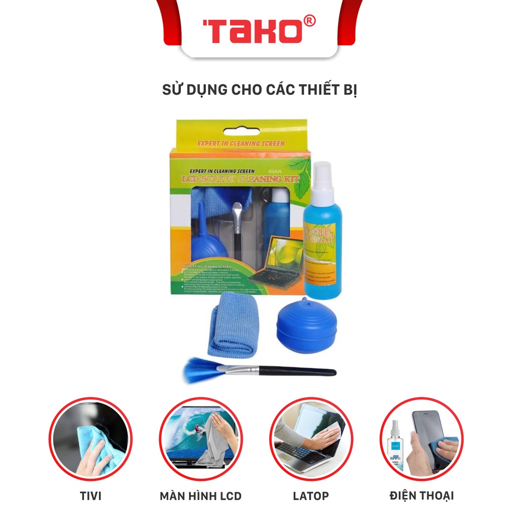 Nước lau màn hình LCD 3 in 1 vệ sinh cho điện thoại, máy tính, laptop. Chính hãng