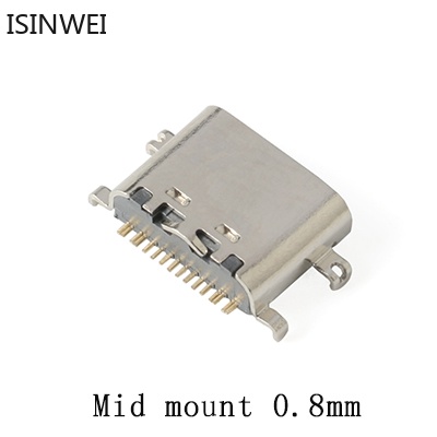 Set 100 Đầu Nối USB-3.1 USB Type C 16P 1.6mm 0.8mm DIY Tiện Dụng