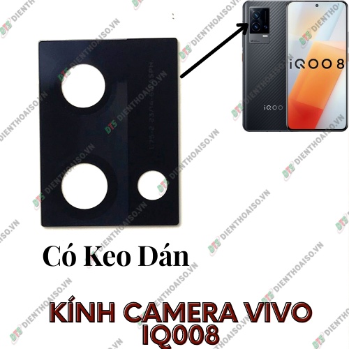 Kính camera vivo iqoo8 kèm keo dán