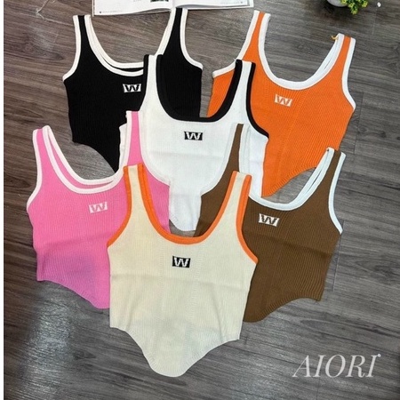 Áo Croptop Nữ Cao Cấp Vải Cotton 100% Co Giãn Tốt Phối Quần Aiori Jeans