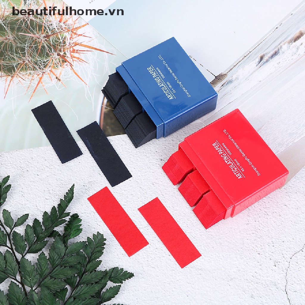 Bộ 300 Miếng Giấy Hai Mặt Màu Xanh Dương Dùng Trong Nha Khoa 200 Micron