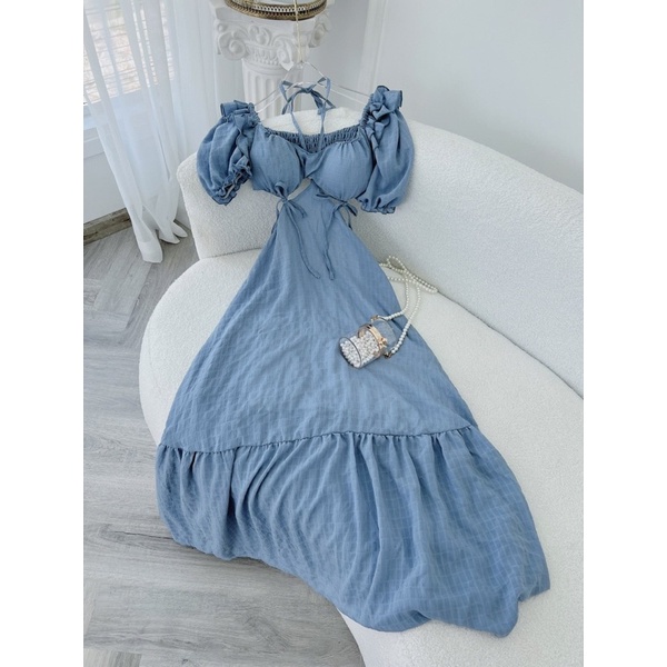SET ÁO CROPTOP BO CHUN LƯNG + CHÂN VÁY CỘT DÂY