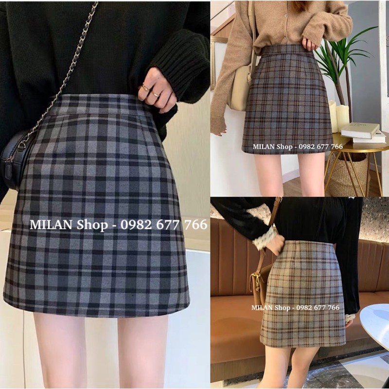 Chân váy dạ ngắn trên gối 2 kiểu nhiều màu | BigBuy360 - bigbuy360.vn