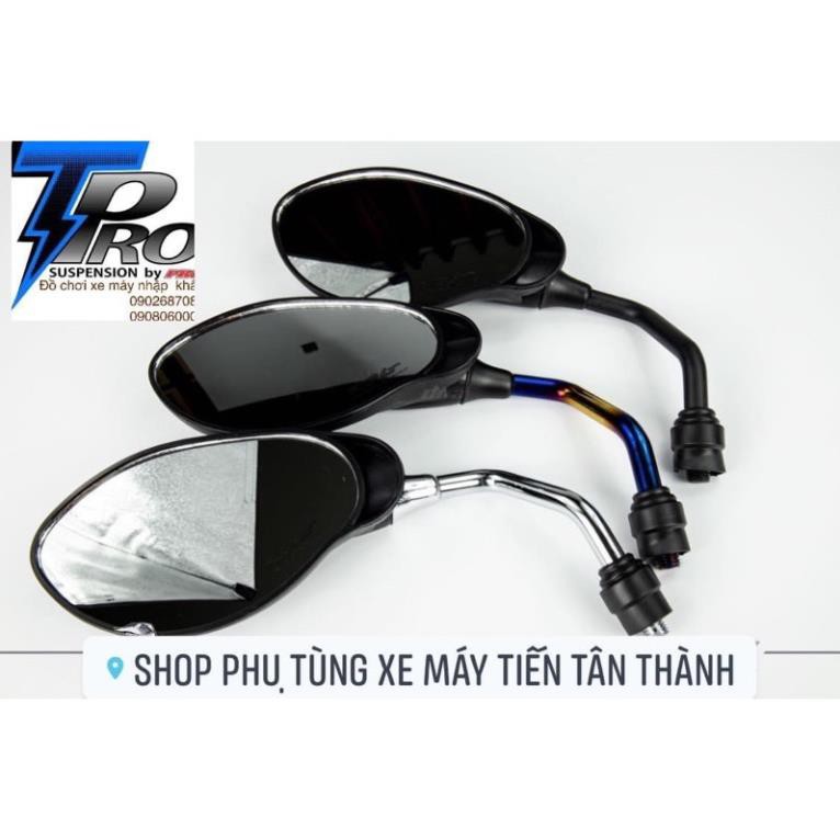 Cặp kính Yamaha mẫu  yaz  7 màu Titan - chân gương Si/chrom ( kiếng chiếu hậu )_Dochoixemaynhapkhau