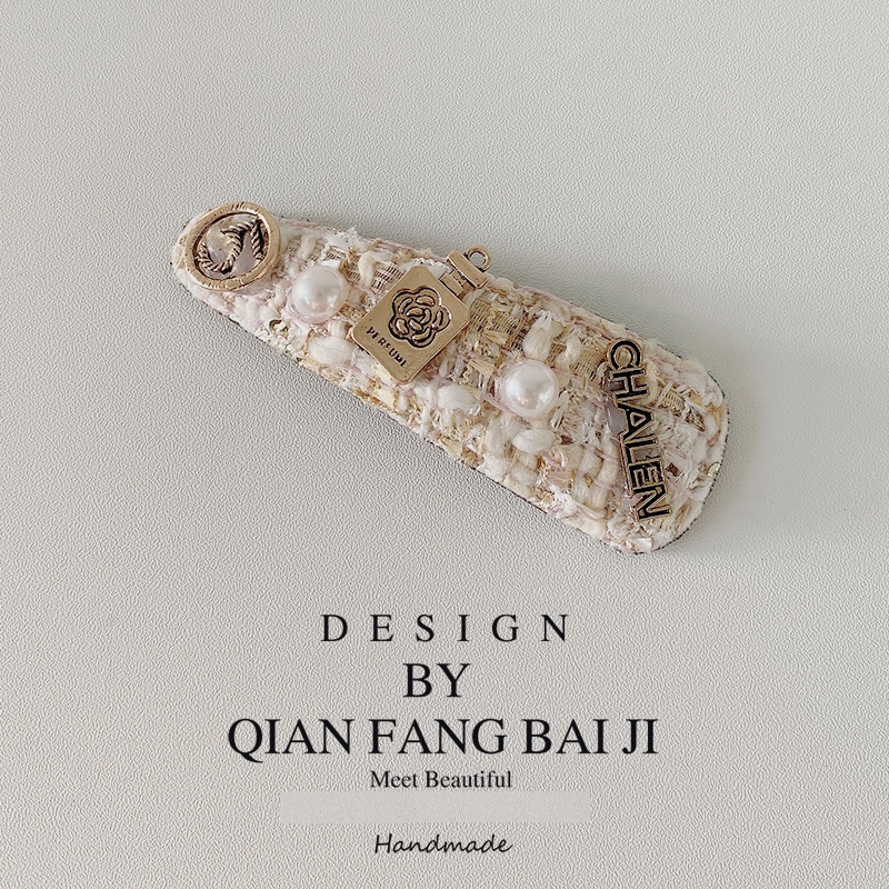 Kẹp tóc SeaGloca hình hoa trà đính ngọc trai phong cách Hàn Quốc cổ điển cho nữ