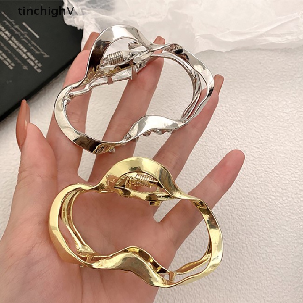 Kẹp Tóc Kim Loại Thiết Kế Đơn Giản Thời Trang Hàn Quốc Cho Nữ