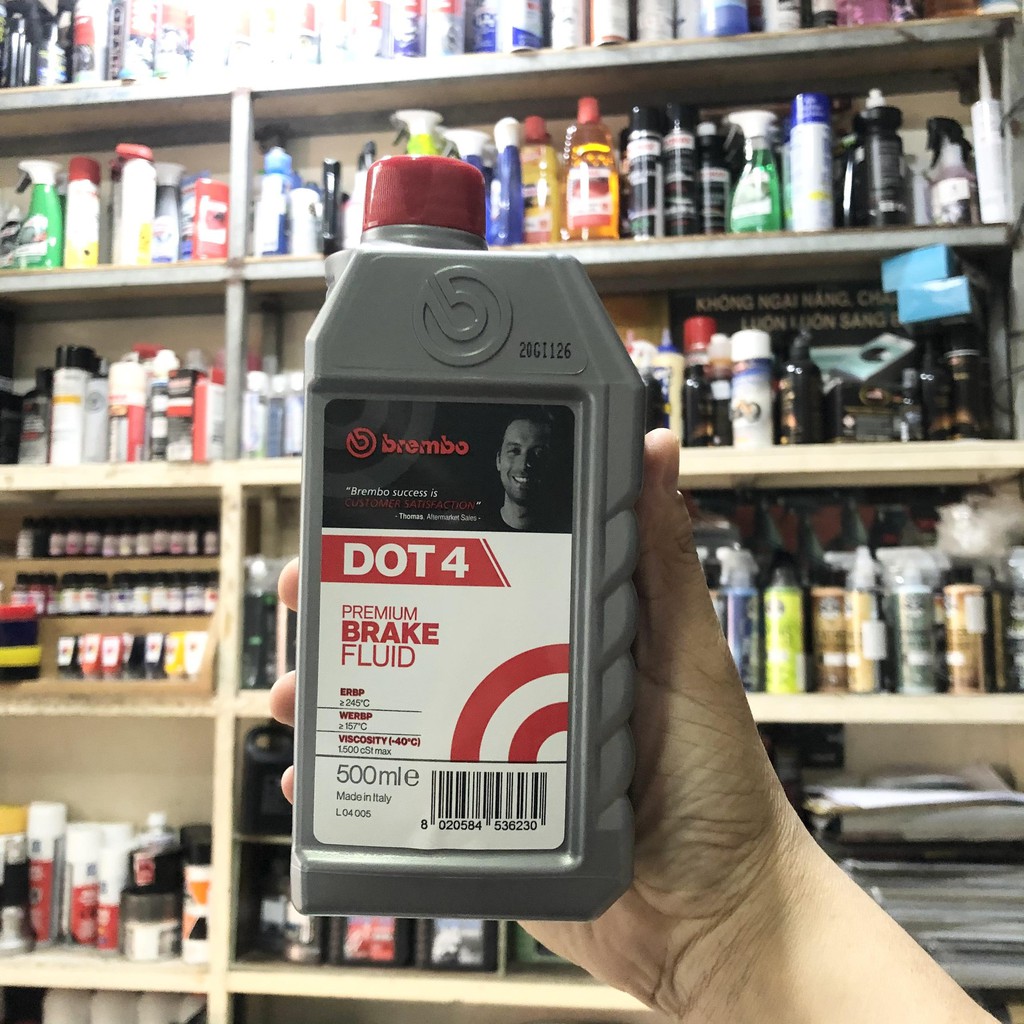 DẦU THẮNG CAO CẤP BREMBO DOT4 PREMIUM BRAKE FLUID TIÊU CHUẨU CHÂU ÂU 500ML