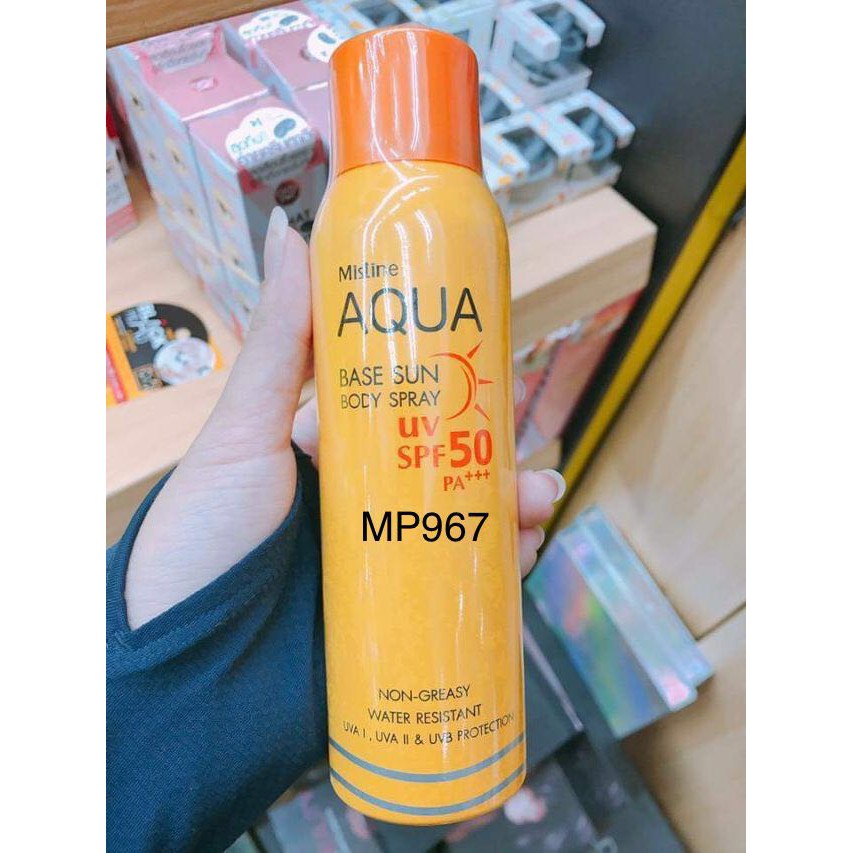 XỊT CHỐNG NẮNG BODY MISTINE AQUA BASE SPF50 100ML CHÍNH HÃNG - 3437