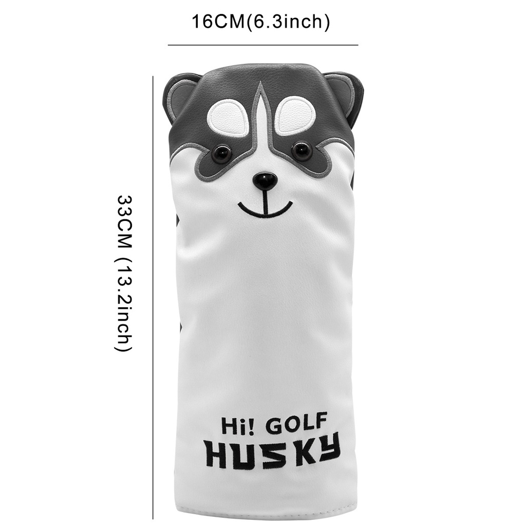 Vỏ Bọc Đầu Gậy Đánh Golf Bằng Da PU In Họa Tiết Akita Dễ Thương Tiện Dụng