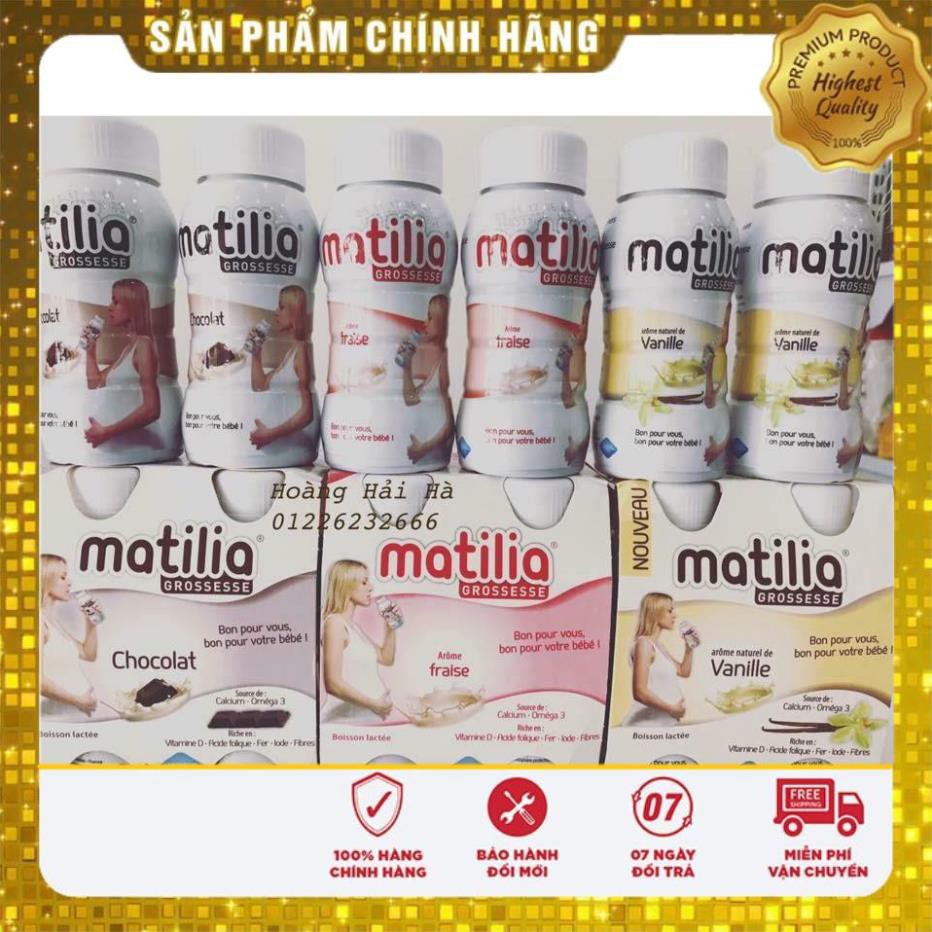 Sữa Bầu Matilia 200ml ( Pháp ) Vị socola, vani, dâu