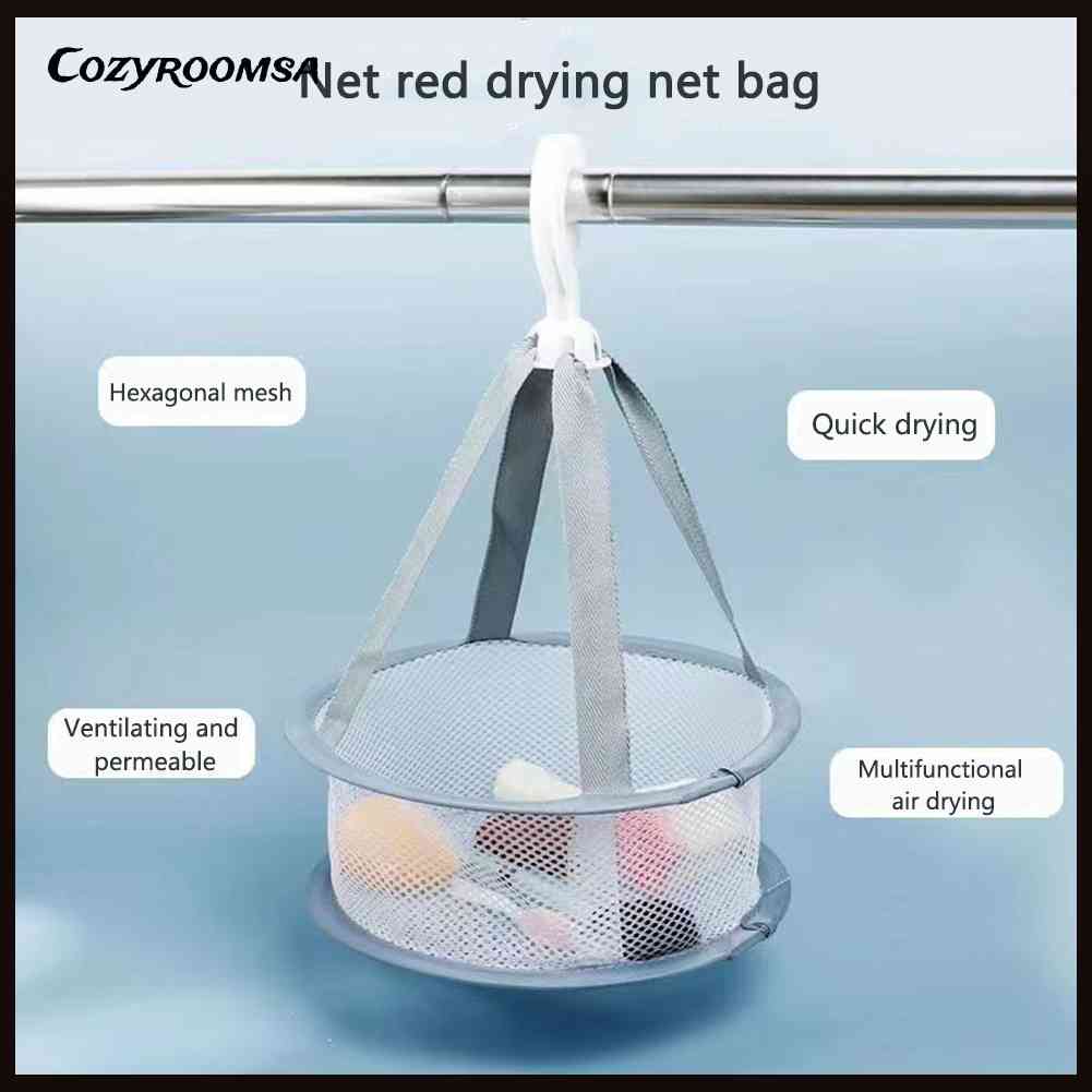 Túi Lưới Phơi Khô Cọ Trang Điểm Hình Trứng Gấp Gọn Được
