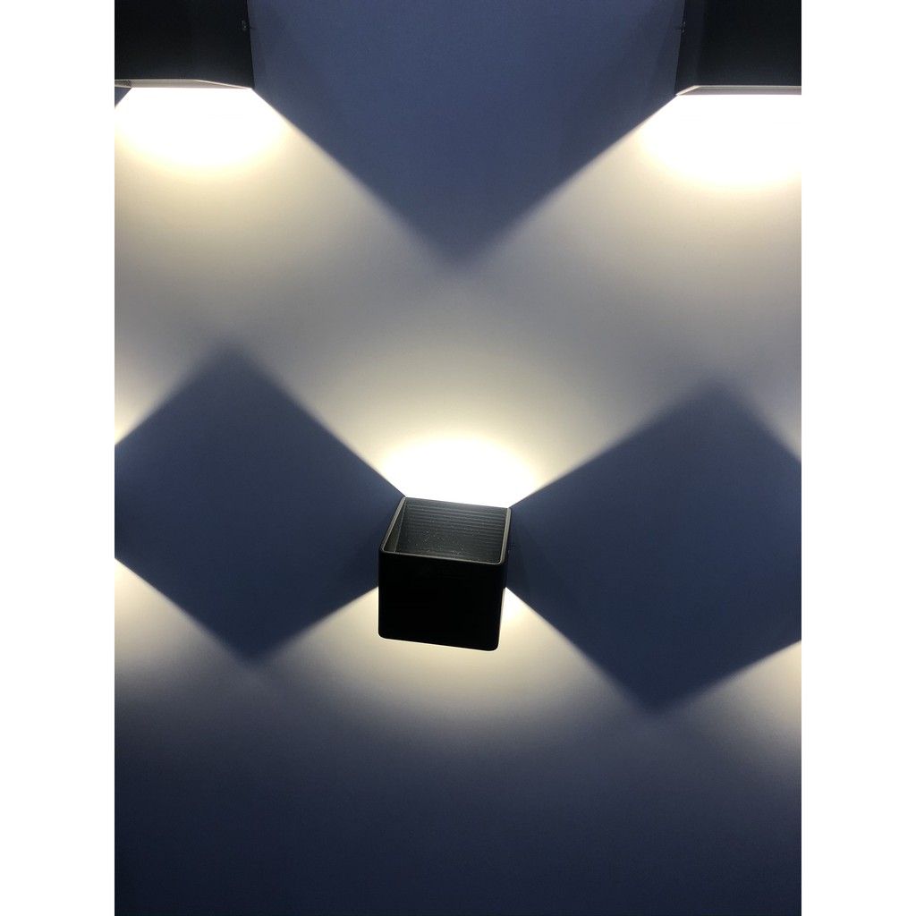 ĐÈN LED GẮN TƯỜNG đèn hắt tường 2 đầu ngoài tròi chống nước chỉnh được góc