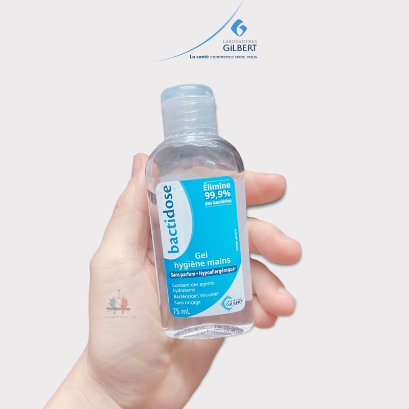Gel rửa tay khô Bactidose Pháp Diệt khuẩn 99,9%