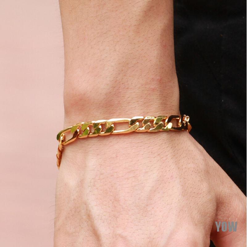 Vòng Tay Mạ Vàng 18k Phong Cách 2015 Cho Nam