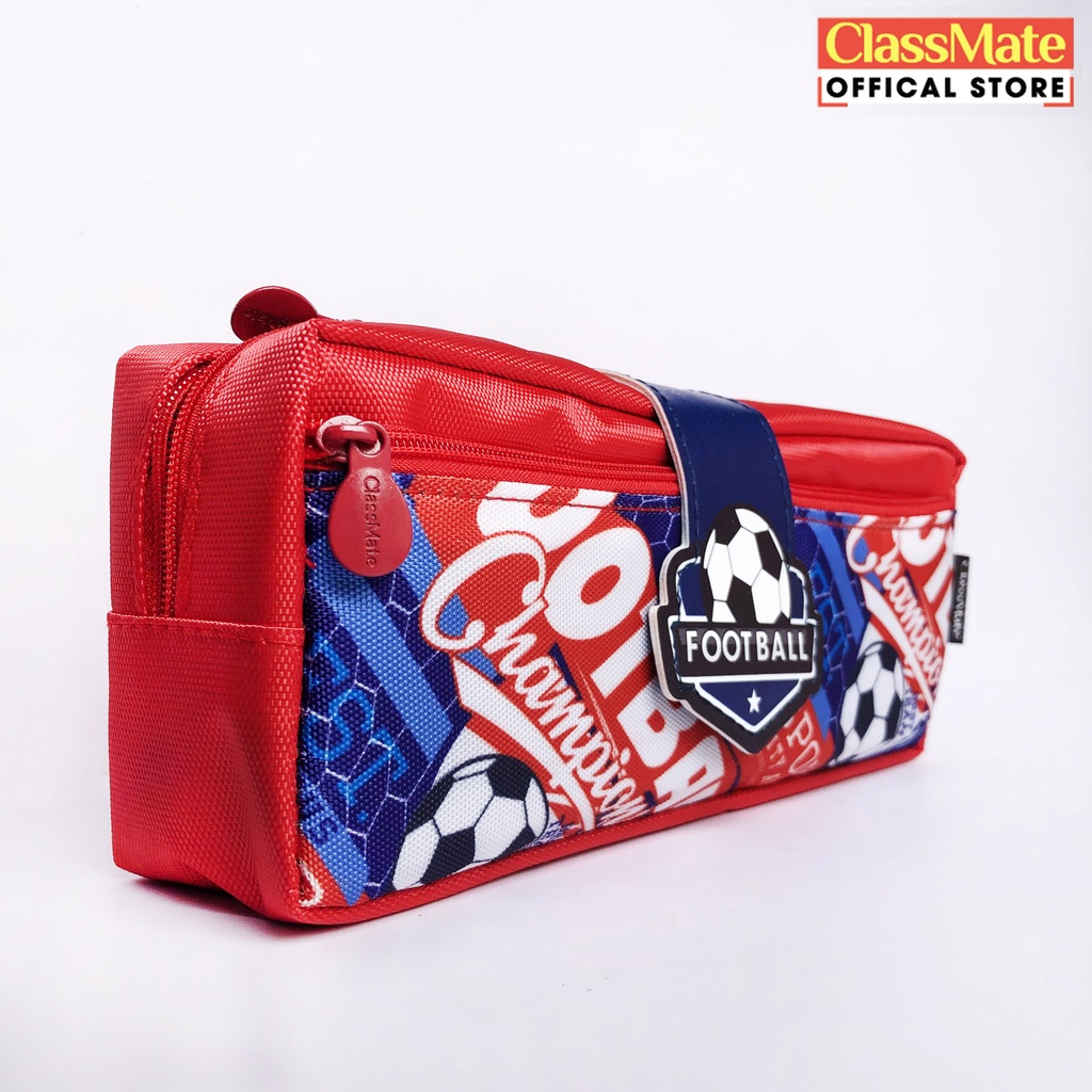 Túi Bút 2 Ngăn CLASSMATE Sport 22cm, Thiết Kế Hình Football Ngộ Nghĩnh, Chất Liệu Vải Dù An Toàn CL-22103